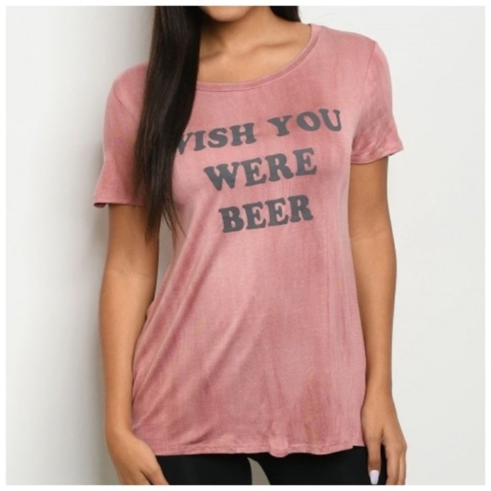 Mauve "Wish you were Beer" Top